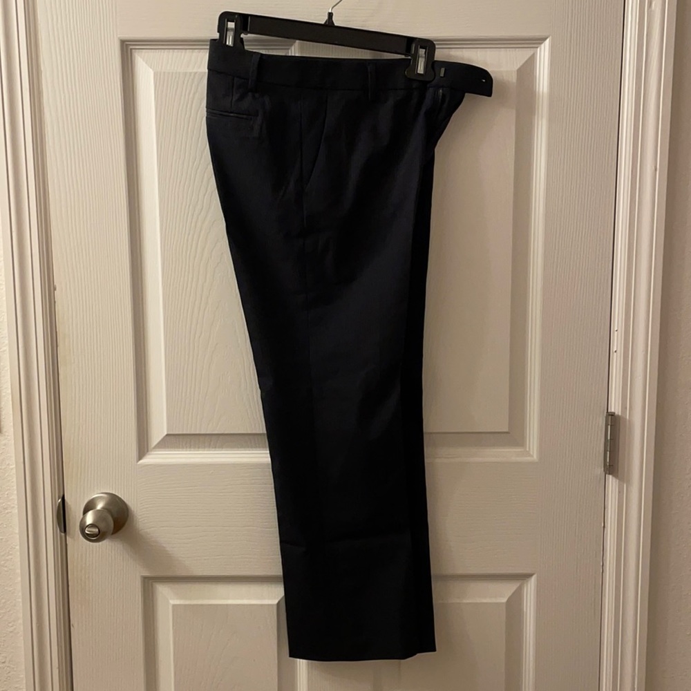 Uniqlo pinstripes ankle black dress pants